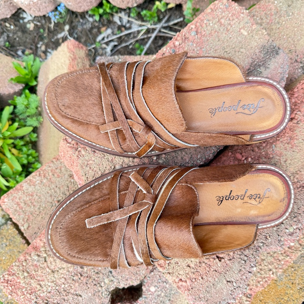 Free People Brown Slip-On Loafers